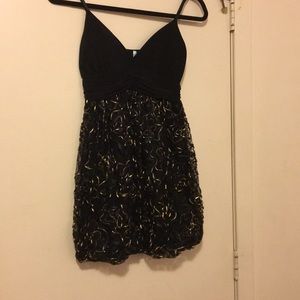 Black and gold dress
